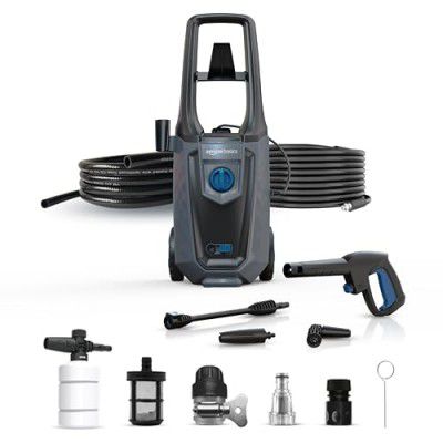 Amazon Basics Pressure Washer 1800W, 130 Bar, 6.5 L/min Flow, 10m Hose