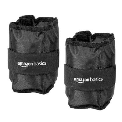 Amazon Basics Professional Canvas Ankle Weight (Set of 2) - 0.5 kg each | Quality Canvas | Metal Dust Filling