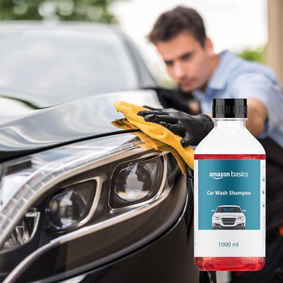 Amazon Basics Professional Car Wash Shampoo | Thick Lather | Multi-Surface Safe | pH Balanced Concentrate (1:100) | Long Lasting Foam (1L)