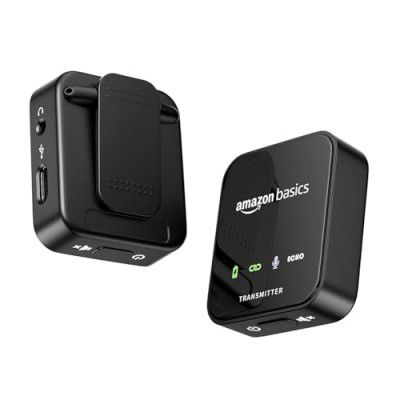 amazon basics Professional Wireless Microphone System for ANC| Superior Sound Quality | 100m Range