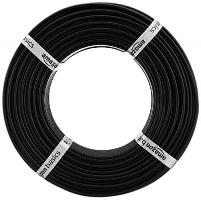 amazon basics Pvc-Insulated, Single-Core, Multistrand Copper Wire(1.5 Sq. Mm, Black)