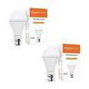 amazon basics - Rechargeable 9W LED Emergency Inverter Bulb, Cool White (Base B22, Pack of 2)...