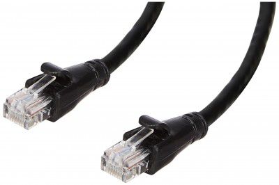 amazon basics RJ45 Cat-6 Ethernet Patch/LAN Cable for Personal Computer - 5 Feet (Black)