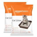 Amazon Basics Scoopable White Bentonite Cat Litter | Unscented | 5Kg - Pack of 2...