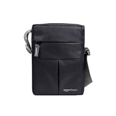 Amazon Basics Sling Bag/Crossbody Bag with Adjustable Strap (Unisex, Black)