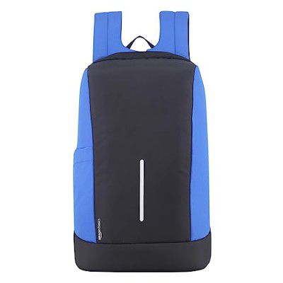 Amazon Basics Slope Laptop Bag/Office/College backpack for 15.6 inch laptop, Anti-Theft Design (23 L, Blue)