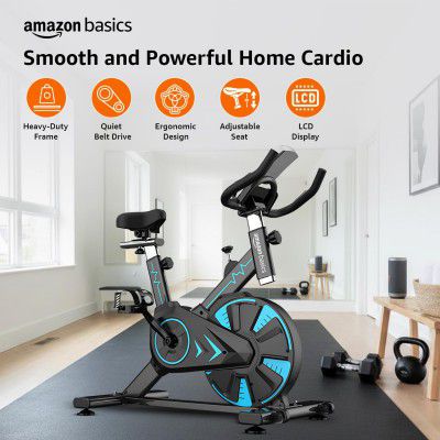 Amazon Basics Spin Exercise Bike for Home & Gym | 120KG Load Capacity