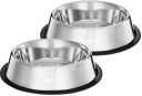 Amazon basics Stainless Steel Pet Feeding Bowl 700 Ml (Set Of 2),Cat...