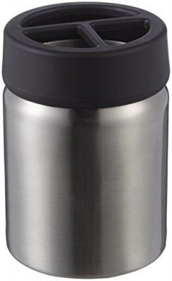amazon basics Stainless Steel Toothbrush Holder,Small (13X7 Cm)-Black