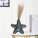 Amazon Basics Star Fish Shape Flower Pot Ceramic (White)...