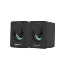 amazon basics Stereo 2.0 USB Powered Gaming Speaker | 3.5 mm Aux-in | Volume Control | RGB LED Lights | 2X3W...
