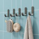 amazon basics Strong Adhesive Carbon Steel Wall Hook for Bathroom and Kitchen ...