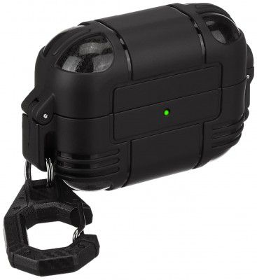 amazon basics Tough Rugged Shockproof Lock Cover Case Compatible Airpods Pro 2/Airpods Pro Gen-2 (2022), Black