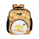 Amazon Basics Trendy and Spacious Mic Dino Theme Kids Backpack | Comfortable Padding | 14 Inches (Orange)...