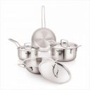 Amazon Basics Triply Stainless Steel Cookware Set 7 Pcs - Deep Kadai(3.4L)...