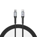 amazon basics Type C to Type C Braided 60W Fast Charging Data Cable (Black/Blackish Green - 1.2 Meter)...