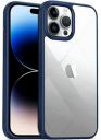 Amazon Basics Ultra Hybrid Camera Protection Back Cover Case for iPhone 14 Pro Max (Polycarbonate,TPU,Sides Blue Back Clear)...