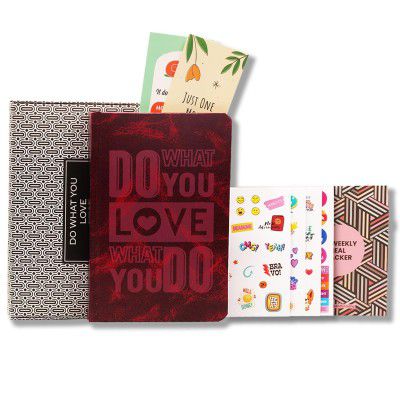 Amazon Basics Undated Planner | Elegant Faux Leather Diary  | Ideal for School & College Use