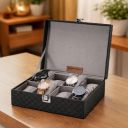 Amazon Basics Unisex Faux Leather Watch Organiser Box with 8 Slots...