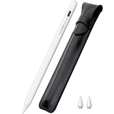 Amazon Basics Upgraded 2nd Gen Stylus Pen for iPad | ONLY for iPad (iPad 6/7/8/9/10, iPad Pro 11", iPad Pro 12.9" (3rd/4th/5th/6th), iPad Mini 6th/5th Gen, and iPad Air 3rd/4th/5th Gen) | Whit
