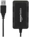 Amazon Basics Hi-Speed 4 Port Ultra Slim USB 2.0 Hub for Laptops and Computers...