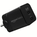 Amazon Basics USB C 45W Charger| Super-fast Dual Port Charging | Universal Fast Charging | Compact GaN Design | Compatible with Top Brands (Black)...