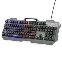 Amazon Basics USB Gaming Keyboard with Multicolour LED Effect | 12 Multimedia Keys |4 LED Modes...