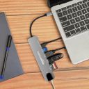 Amazon Basics USB Type-C Hub Dock, 8-in-1 HDCP Aluminium Adapter with 4K HDMI & Ethernet Port,100mbps...