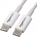 Amazon Basics USB Type-C to USB Type-C 2.0 Cable - 3 Feet Laptop (0.9 Meters) - White...