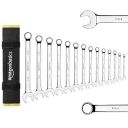 amazon basics V-Groove Combination Wrench Set - SAE, 14-Piece...