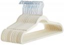 amazon basics Velvet Suit Hangers, 30-Pack, Ivory...