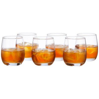 amazon basics Whiskey Glass Set of 6 (350ml Each) 