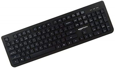 Amazon Basics Wired Keyboard for Windows, USB 2.0 Interface, for PC, Computer