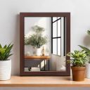 amazon basics Wood Exquisite Wall Mirror|(Walnut)|41 cm X 51 cm, Rectangular...