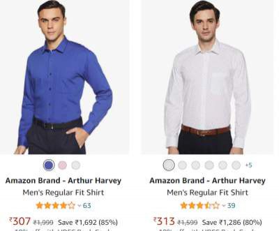 Amazon Brand - Arthur Harvey Shirt Upto 87% Off