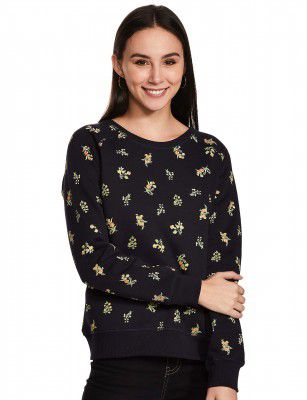 Amazon Brand - Eden & Ivy Women's Cotton Blend Round Neck Regular Fit Sweatshirt (Pullover)