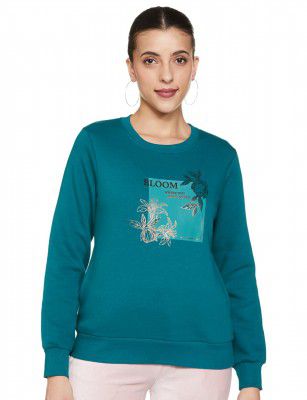 Amazon Brand - Eden & Ivy Women's Cotton Blend Round Neck Regular Fit Sweatshirt (Pullover)