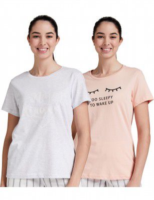 Amazon Brand - Eden & Ivy Women's Cotton T-Shirt (Pack of 2)