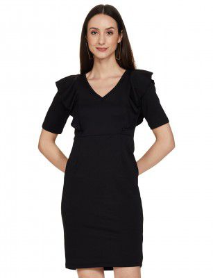 Amazon Brand - Eden & Ivy Women's Crepe Bodycon One Piece Knee-Length Dress