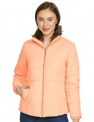 Amazon Brand - Eden & Ivy Women's Polyester Regulat Fit Quilted Puffer Jacket With Faux Fur Collar