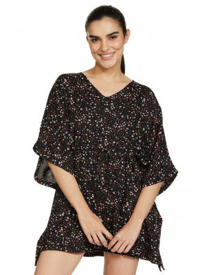Amazon Brand - Eden & Ivy Women's Rayon Knee Length Kaftan Nighty