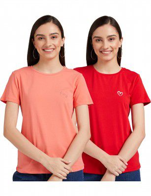 Amazon Brand - Eden & Ivy Women's Regular T-Shirt (Pack of 2)