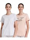 Amazon Brand - Eden & Ivy Women's Solid Regular T-Shirt (Pack of 2) (ENISS22WTE501_Pink & Grey S)...