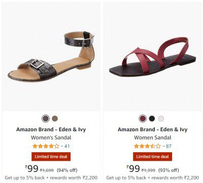 Amazon Brand - Eden & Ivy Women's sandals Up to 94% off