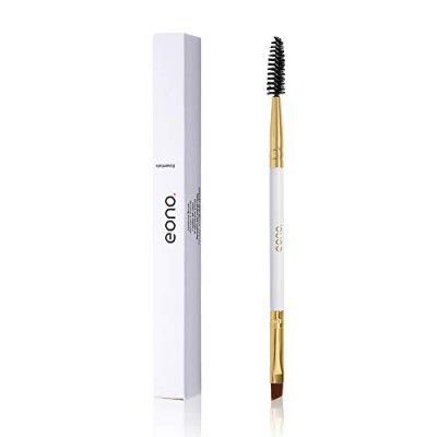 Amazon Brand - Eono Duo Eyebrow Brush Eyebrow Spoolie Professional Angled Make Up Brush,Perfect for Lining,Shaping Brows and Eyes,for Brows or Lashes