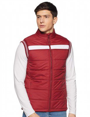 Amazon Brand - House & Shields Mens Quilted Sleeveless Bomber Jacket
