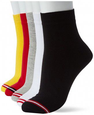 Amazon Brand - House & Shields mens ANKLE SOCKS (AW21H&SANKPO5-9_Muticolor-9_FREE SIZE)