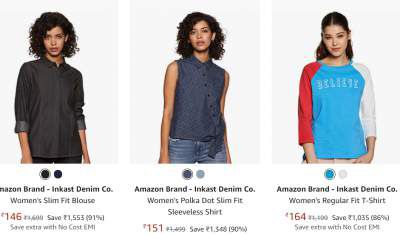 Amazon Brand - Inkast Denim Co. Womens Clothing Upto 91% Off