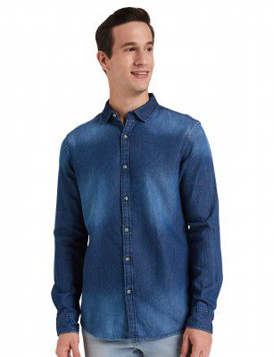 Amazon Brand - INKAST Men's Slim Fit Denim Shirt
