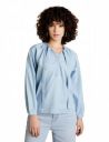 Amazon Brand - INKAST Solid Women's Denim Full Sleeve Regular Fit Tie-up Neck Blouse...